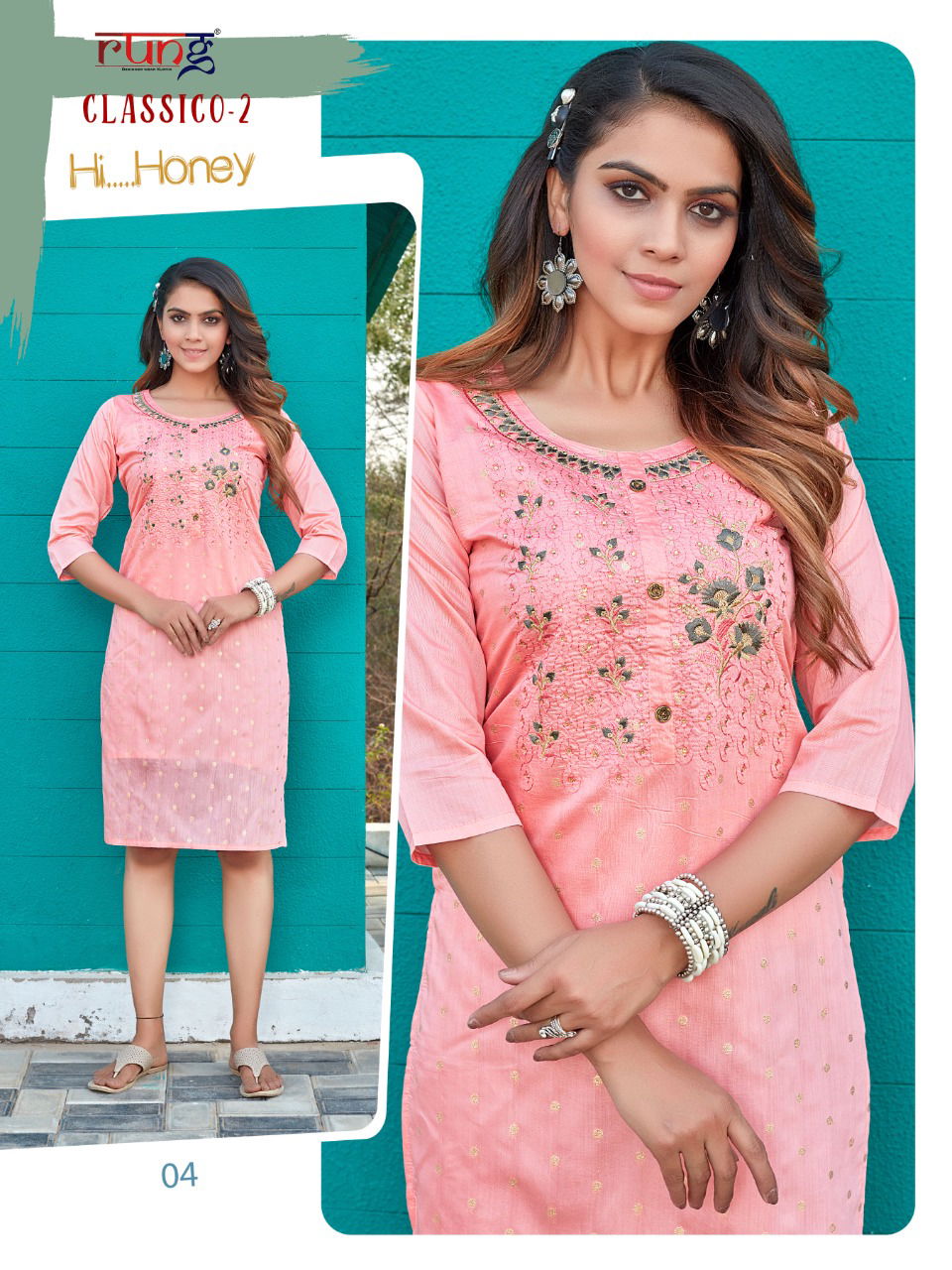 Rung Classico 2 New Fancy Wear Designer Kurti Collection